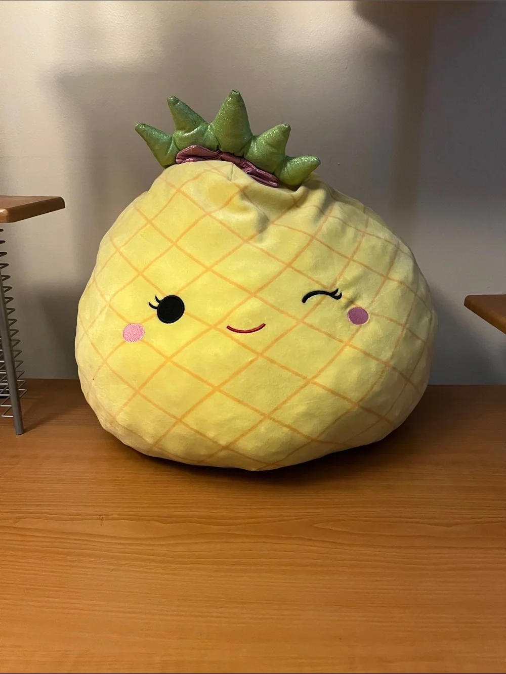 Squishmallows Large Maui Pineapple Plush Pillow - Yellow & Green 18” x 20”